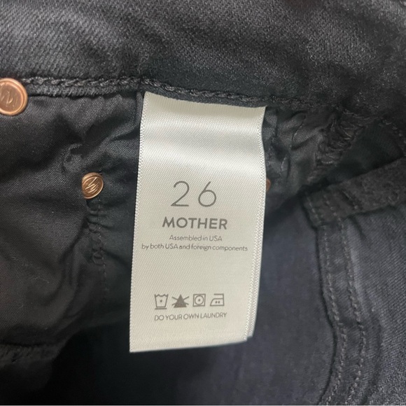 Mother The Swooner Dagger Ankle Fray Jeans in Baa Baa Black Sheep Size 26 - Picture 11 of 16